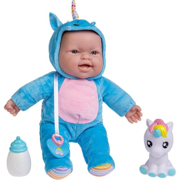 🆕12Inch Unicorn Twins Newborn Dolls with Soft Cloth Body Brown Skin Twins - Picture 5 of 8